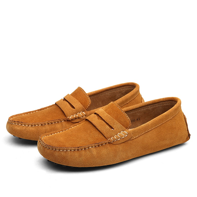Vibonanza | Suède Heren Moccassins Met Rubberen Zool
