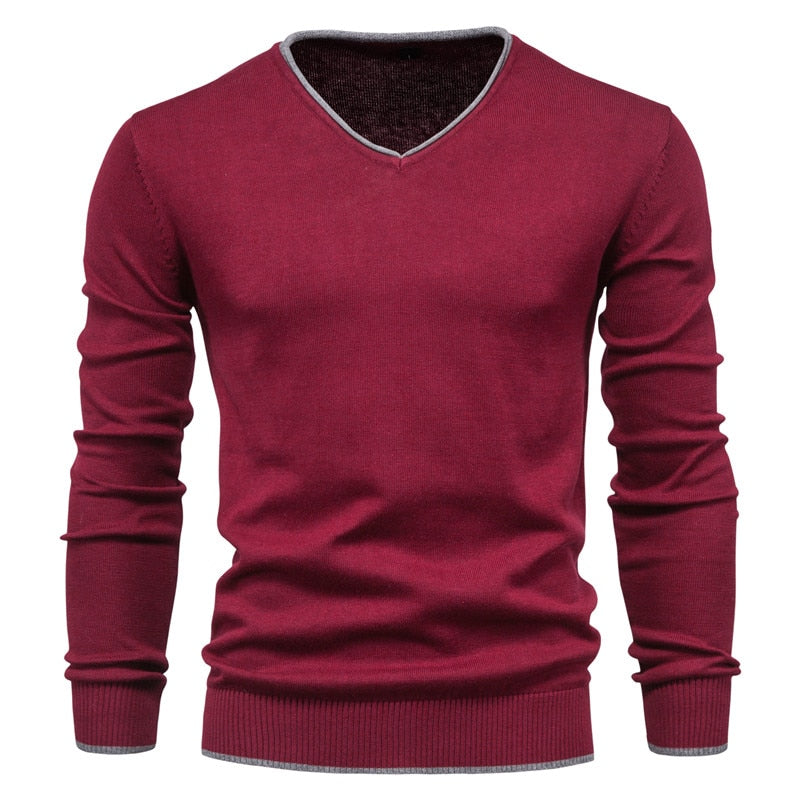 Vibonanza | Slim Fit Heren V-Neck Trui