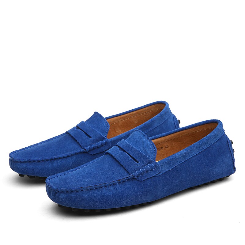 Vibonanza | Suède Heren Moccassins Met Rubberen Zool