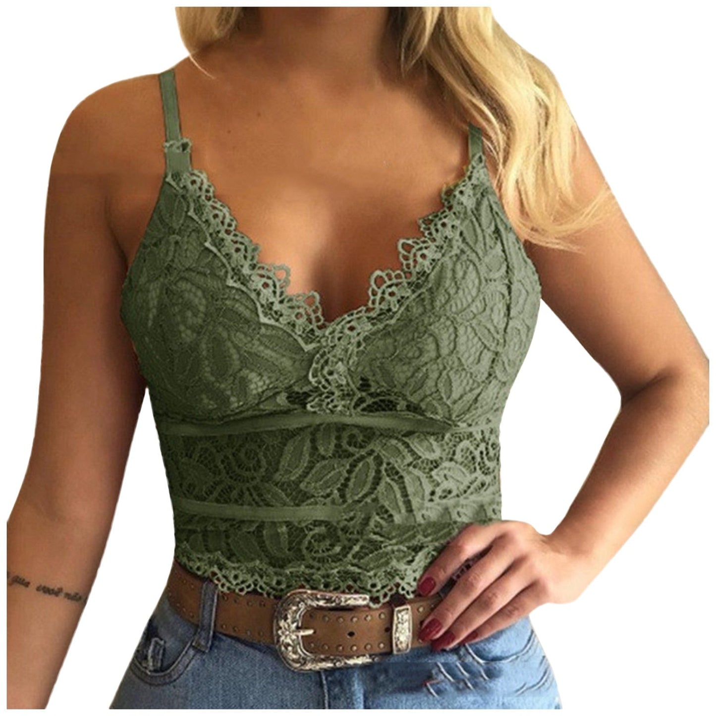 Vibonanza | Zomerse Mesh Top met V-hals en Verstelbare Bandjes