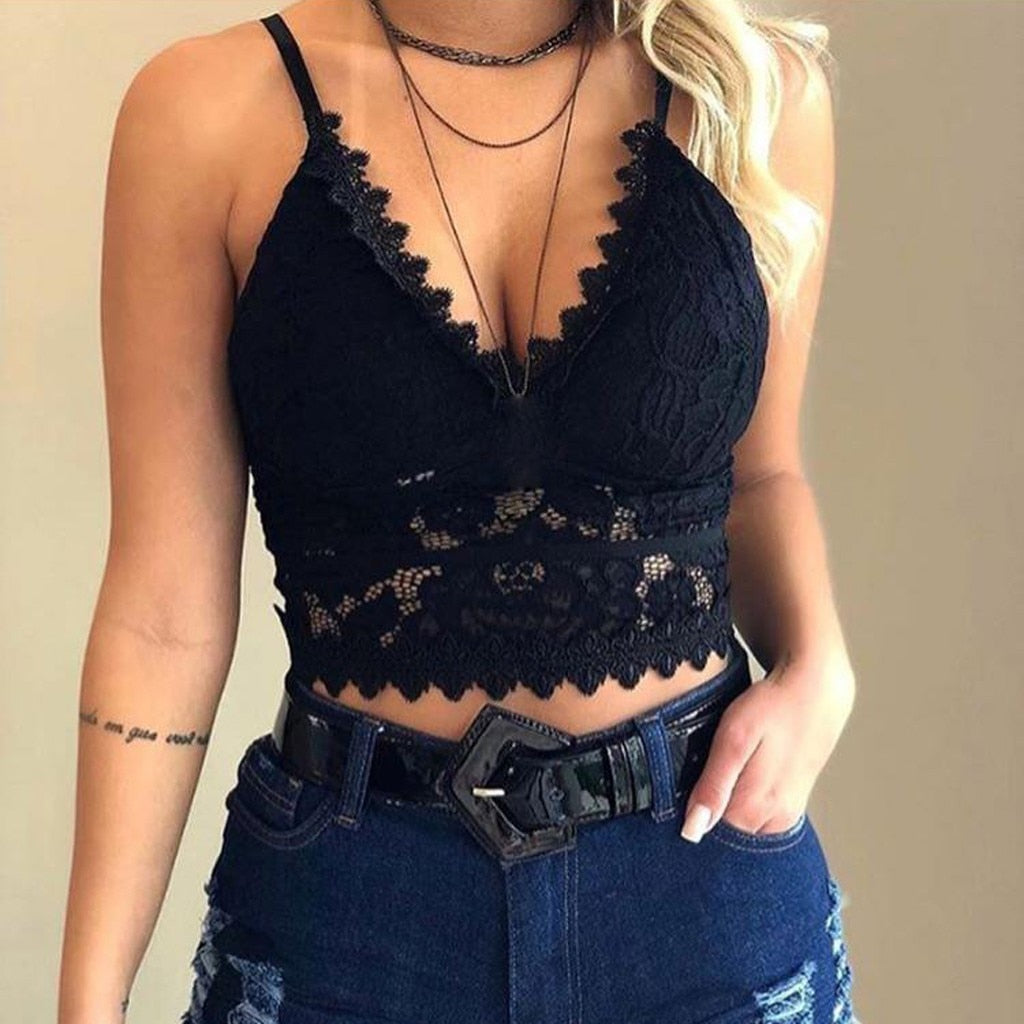 Vibonanza | Zomerse Mesh Top met V-hals en Verstelbare Bandjes