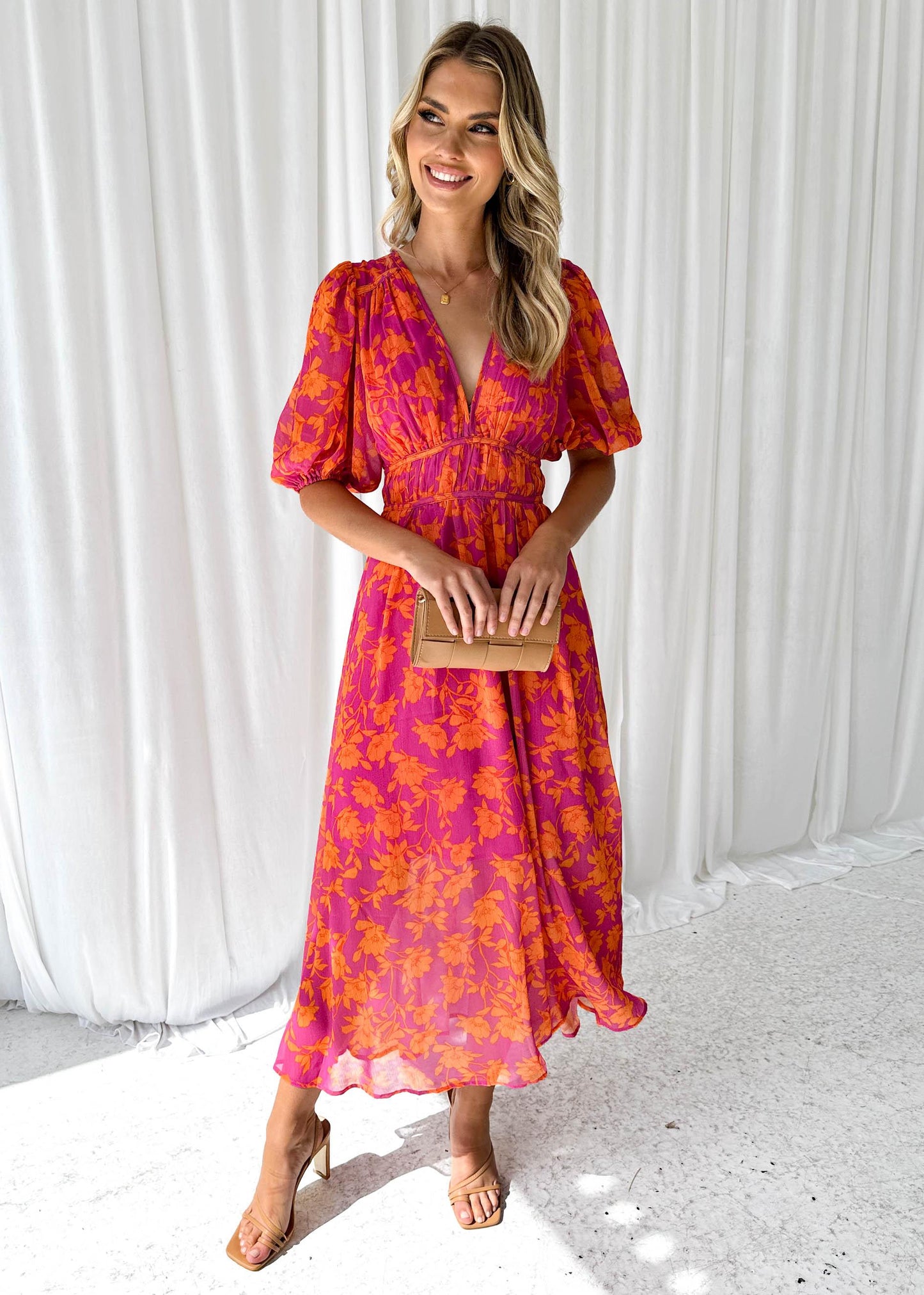 Vibonanza | Elegante Zomerjurk met Bloemenprint