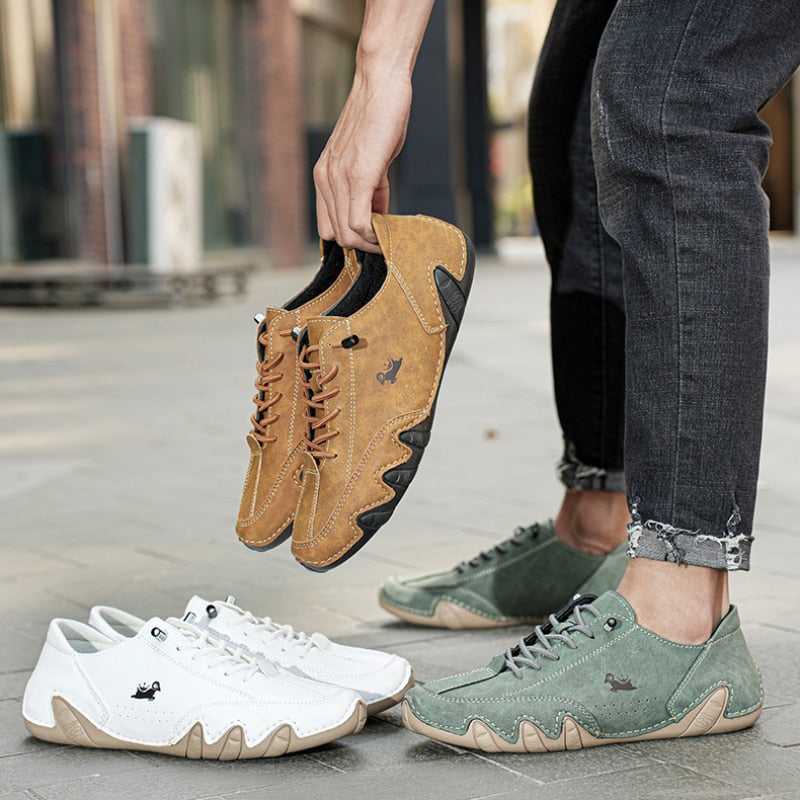 Vibonanza | Unisex Waterdichte Barefoot Leren Schoenen