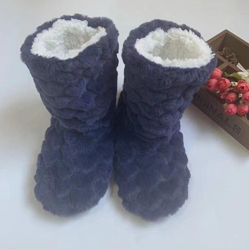Vibonanza | Hoge Fluwelen Pantoffels Met Antislipzool