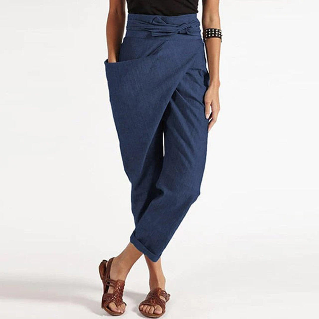 Vibonanza | Comfortabele Hoge Taille Broek Met Zakken
