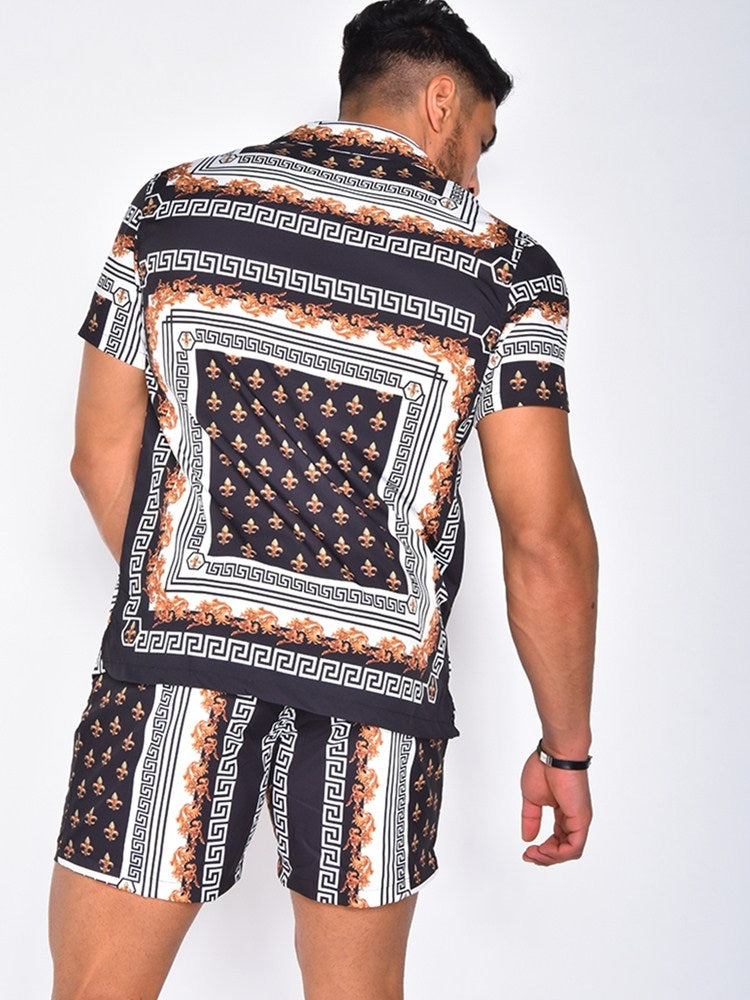 Vibonanza | Heren Zomerse Blouse en Shorts