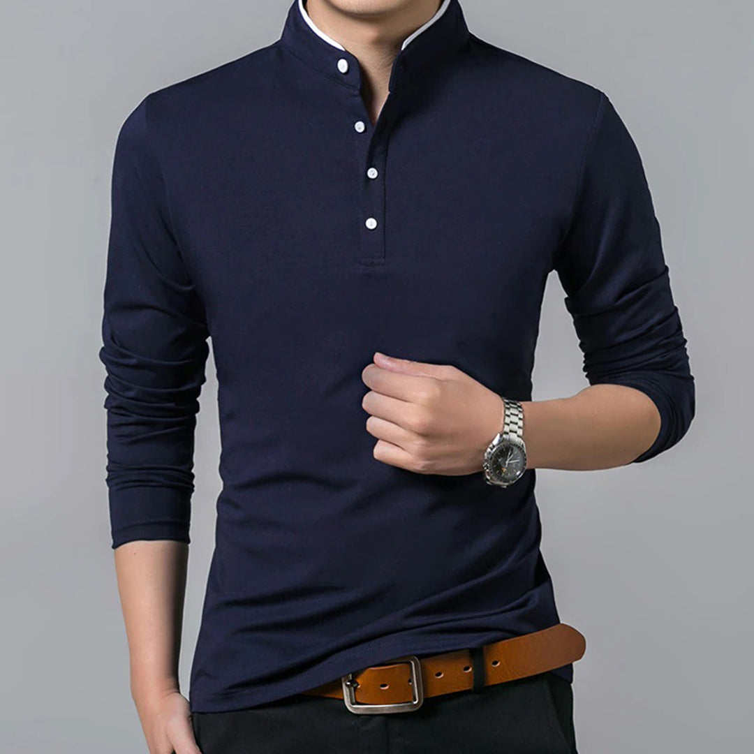 Vibonanza | Heren Henley Trui Zwart
