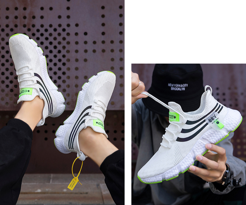 Vibonanza | Sportieve Sneakers met Flexibele Zool in Zwart of Wit