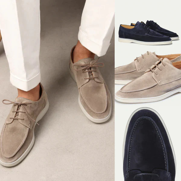 Vibonanza | Leren Herenloafers met Vetersluiting