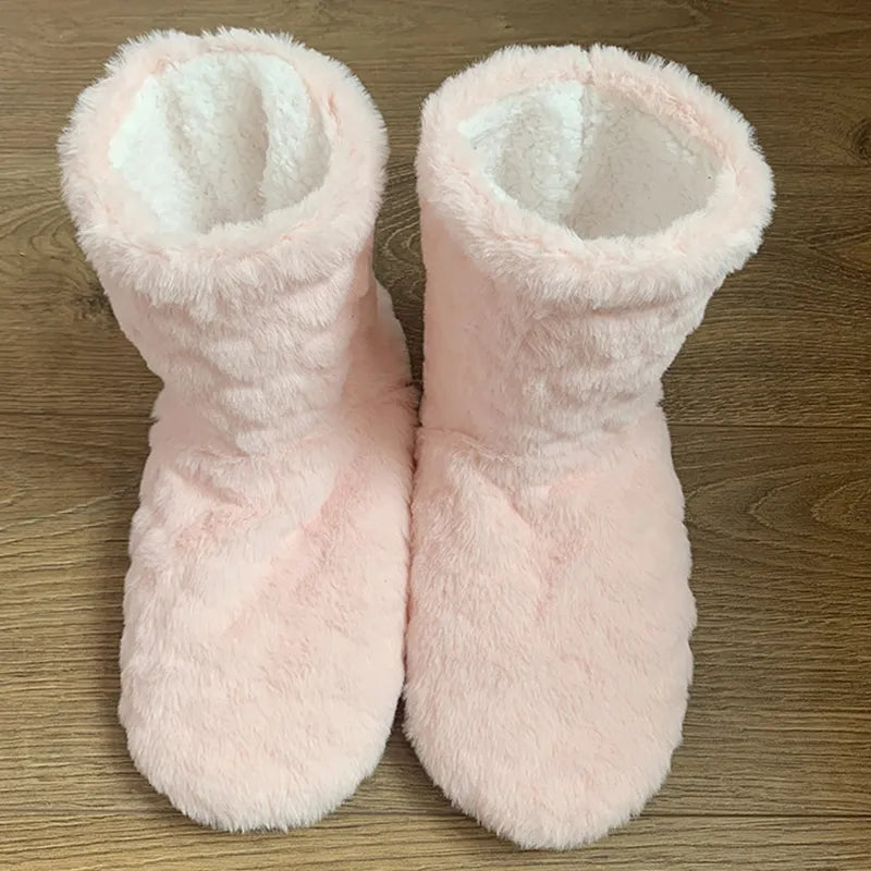 Vibonanza | Hoge Fluwelen Pantoffels Met Antislipzool
