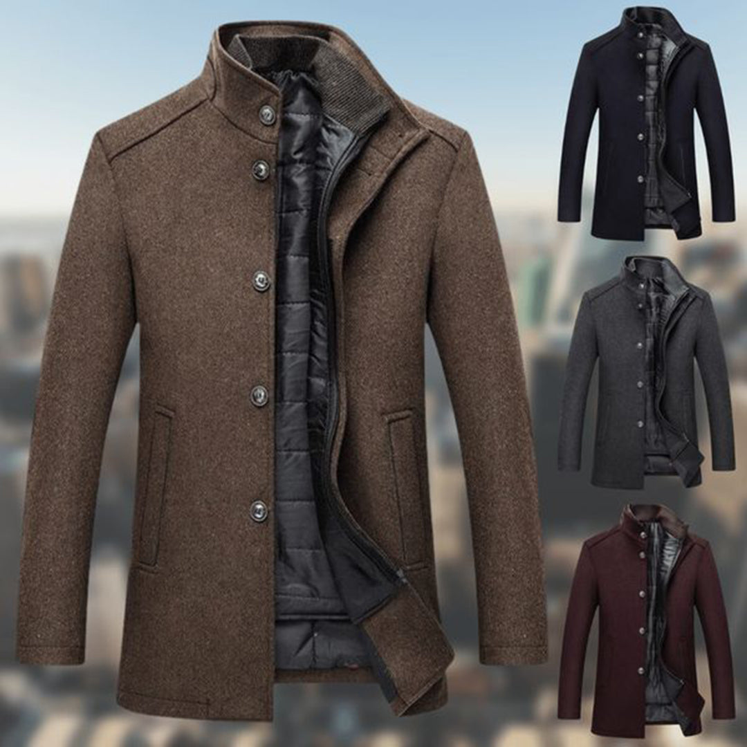 Vibonanza | Heren Wolmix Winterjas Bruin