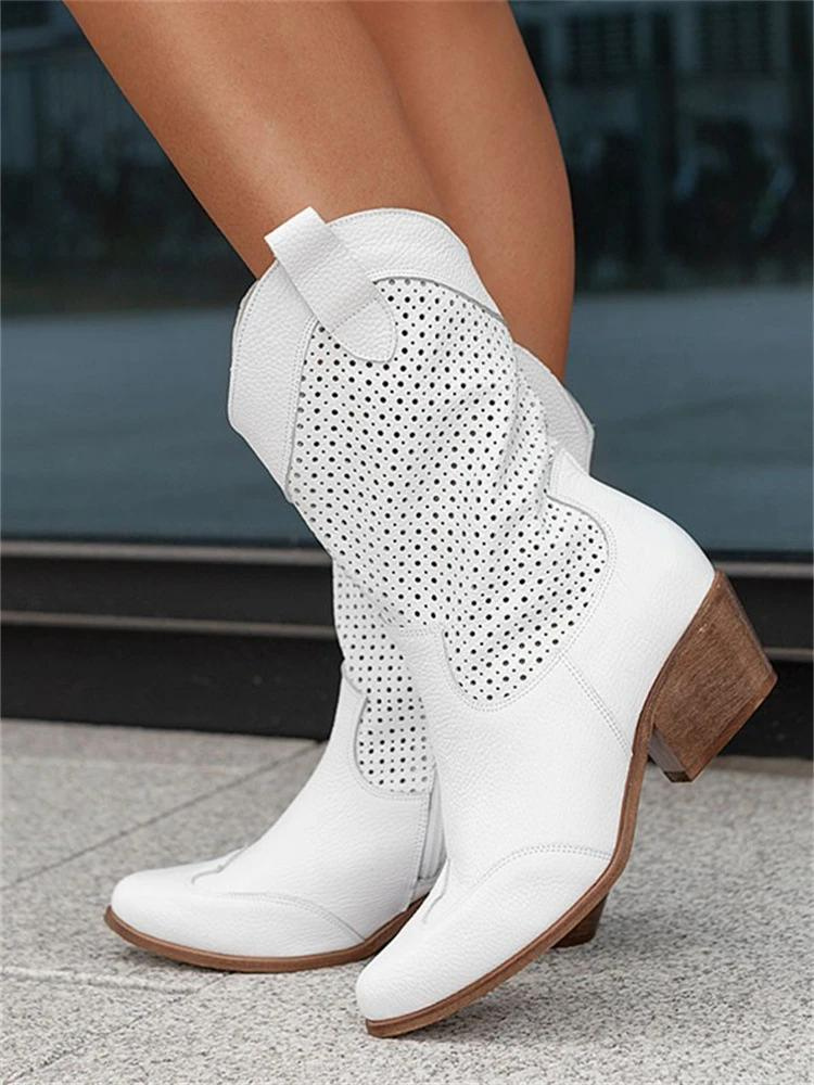 Vibonanza | Dames Cowboylaarzen Bruin Suède Western Design