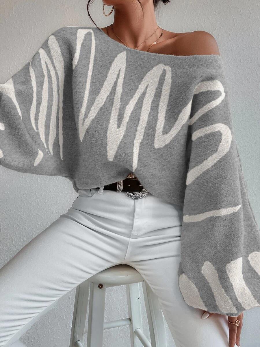 Vibonanza | Oversized Damestrui met Abstracte Print