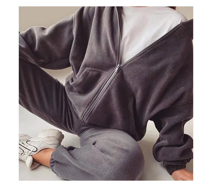 Vibonanza | Dames Velours Trainingspak Hoodie en Jogger