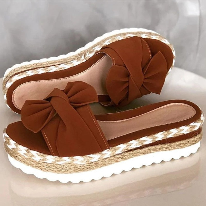 Vibonanza | Dames Zomerse Espadrilles met Strik