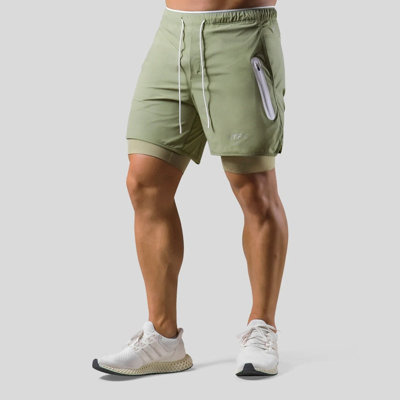 Vibonanza | 2-in-1 Sportshorts Heren met Compressievoering