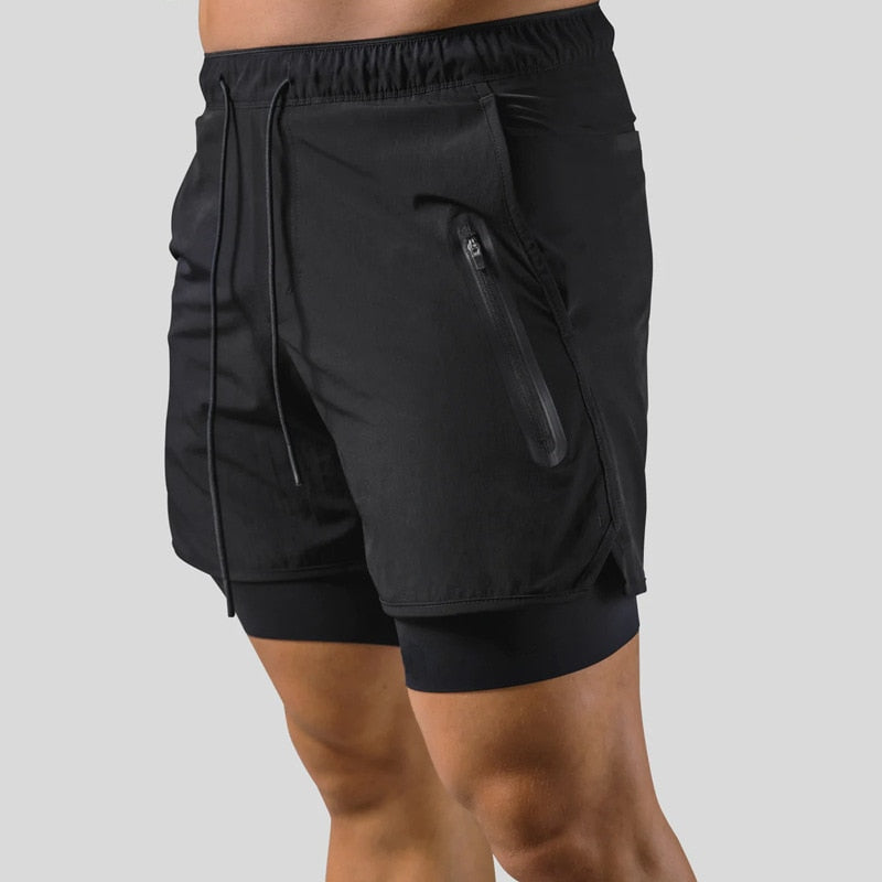 Vibonanza | 2-in-1 Sportshorts Heren met Compressievoering