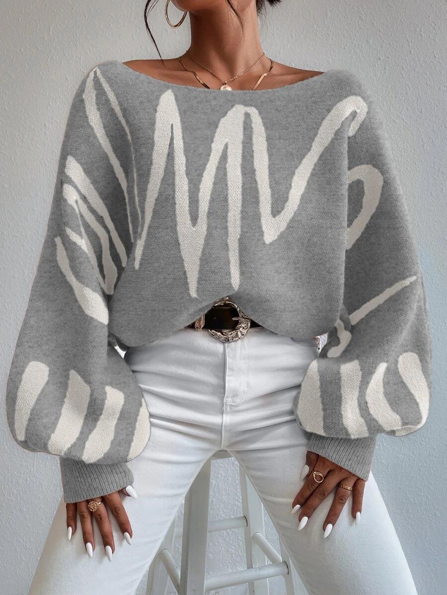Vibonanza | Oversized Damestrui met Abstracte Print
