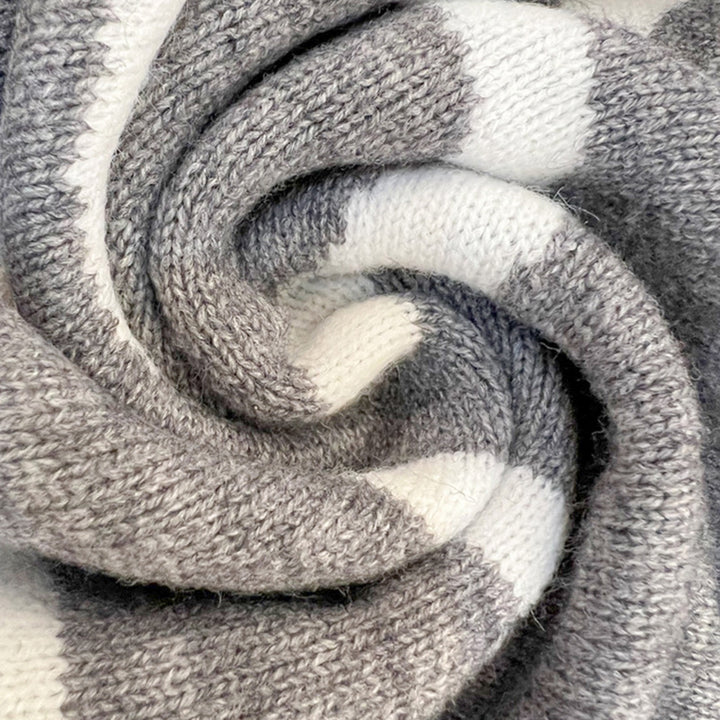 Vibonanza | Dames Taupe Gebreid Vest met Capuchon