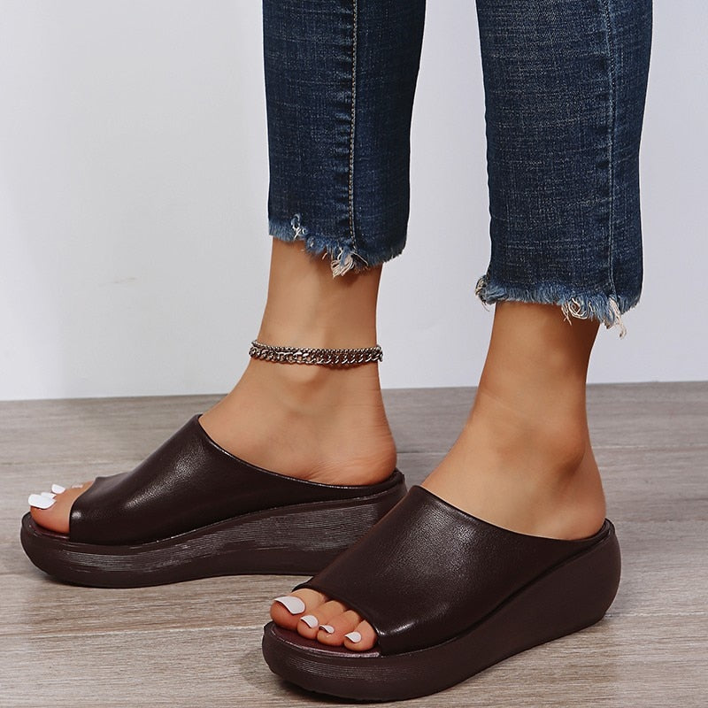Vibonanza | Dames Slides Sandalen PU-leer