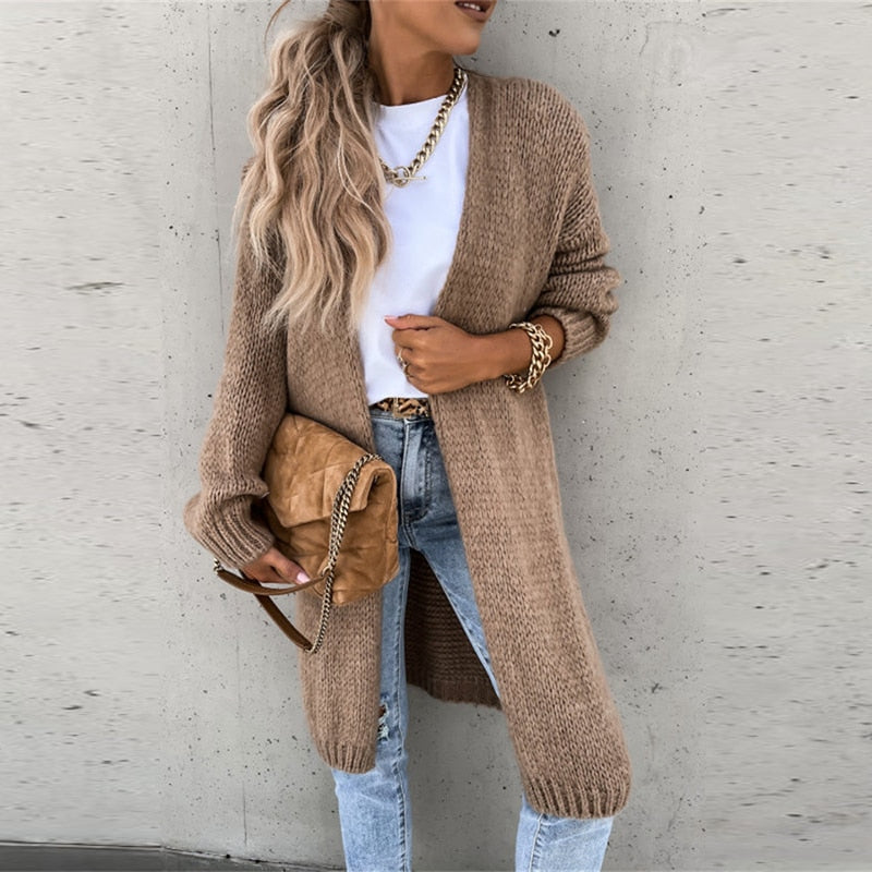 Vibonanza | Dames Lang Vest Neutraal Beige