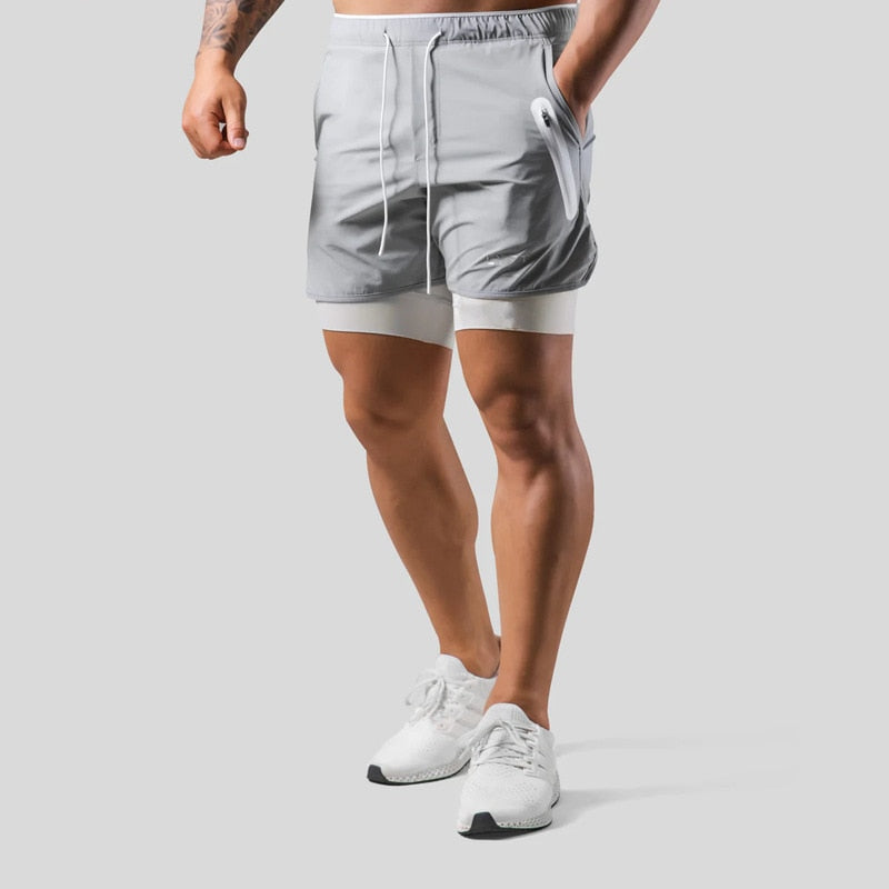 Vibonanza | 2-in-1 Sportshorts Heren met Compressievoering