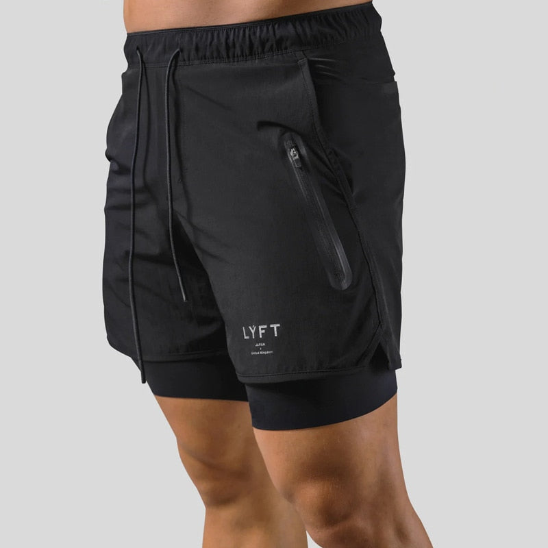 Vibonanza | 2-in-1 Sportshorts Heren met Compressievoering