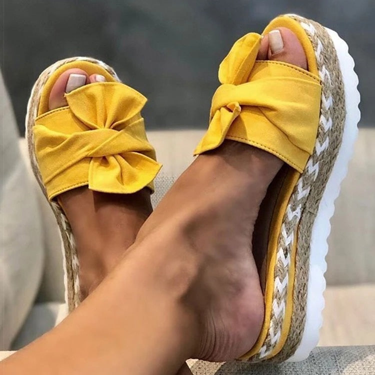 Vibonanza | Dames Zomerse Espadrilles met Strik
