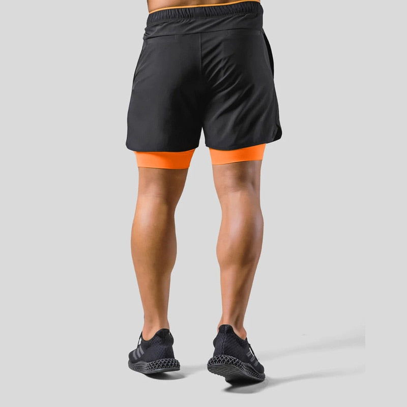 Vibonanza | 2-in-1 Sportshorts Heren met Compressievoering