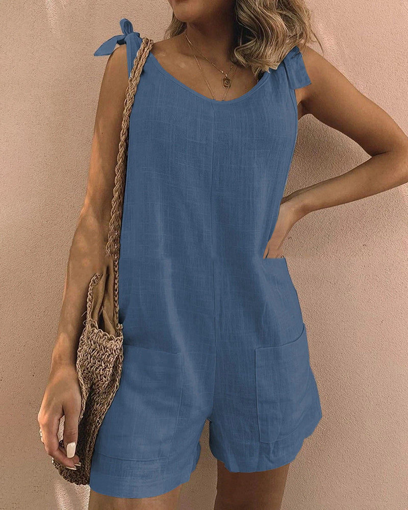 Vibonanza | Dames Mouwloze Jumpsuit met Zakken