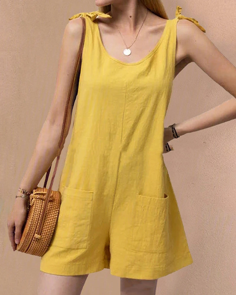 Vibonanza | Dames Mouwloze Jumpsuit met Zakken