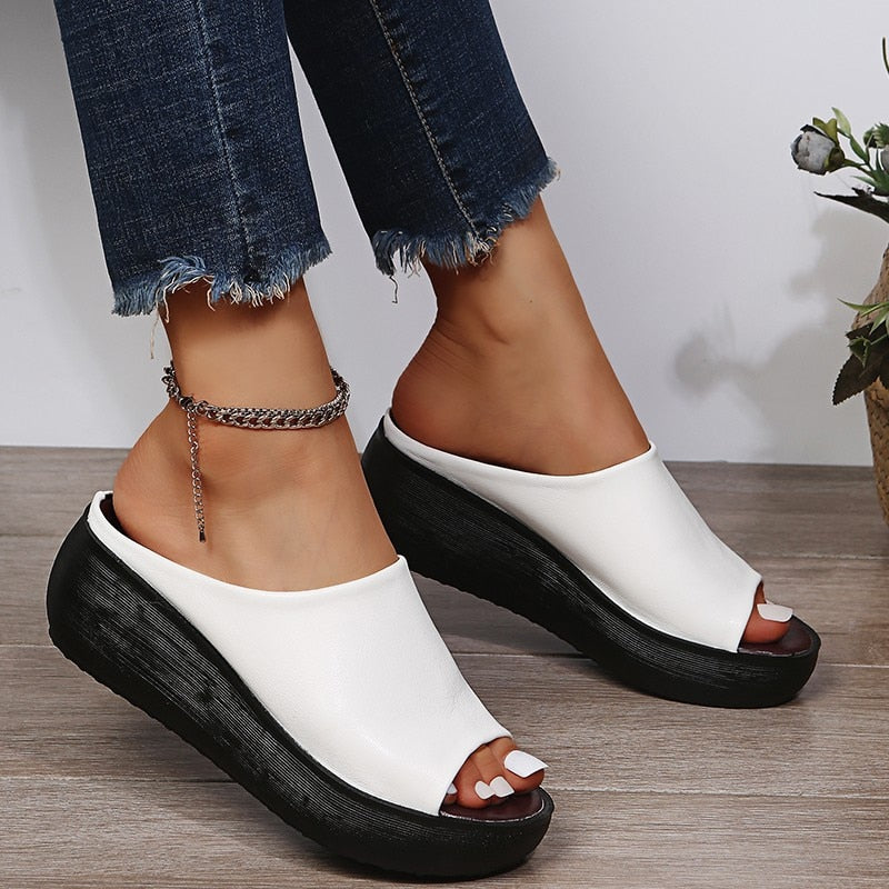 Vibonanza | Dames Slides Sandalen PU-leer