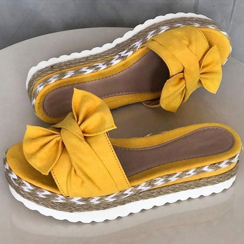 Vibonanza | Dames Zomerse Espadrilles met Strik