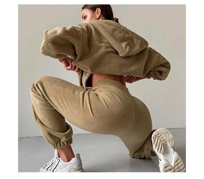 Vibonanza | Dames Velours Trainingspak Hoodie en Jogger
