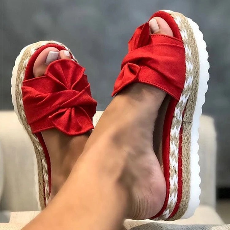 Vibonanza | Dames Zomerse Espadrilles met Strik