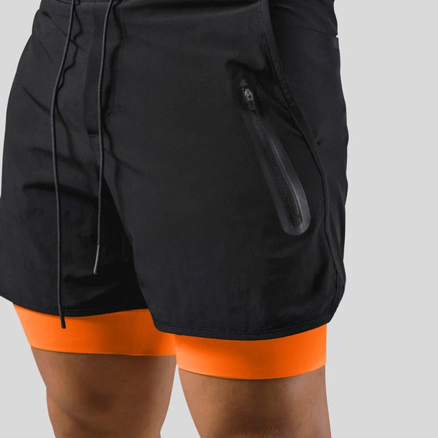 Vibonanza | 2-in-1 Sportshorts Heren met Compressievoering