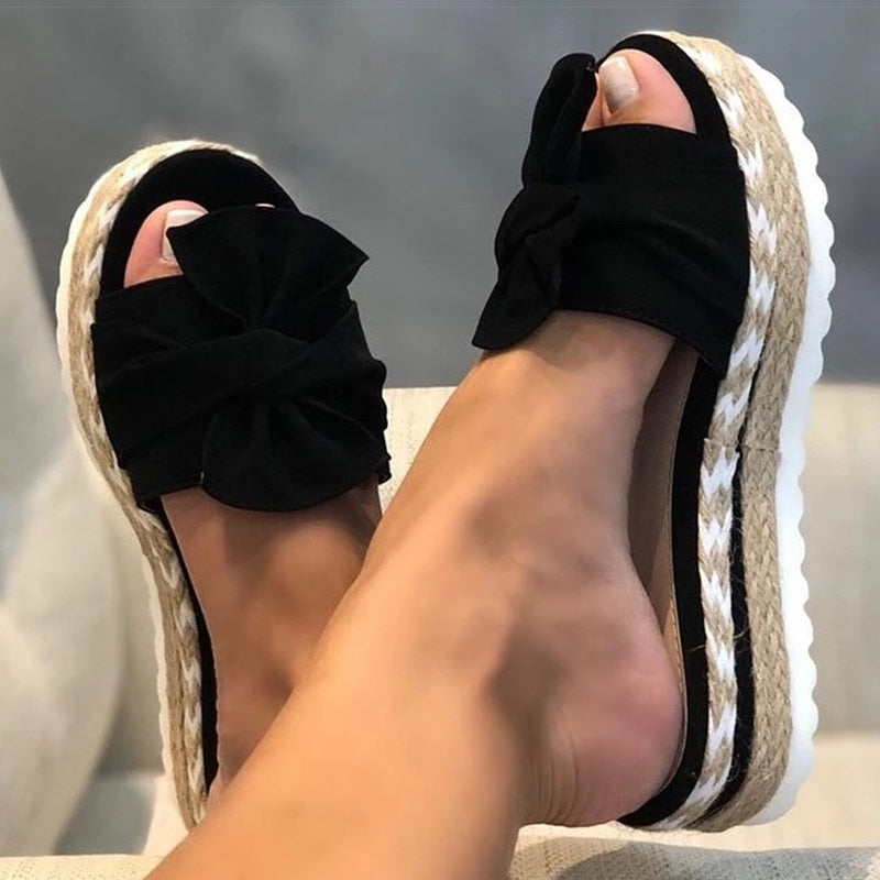 Vibonanza | Dames Zomerse Espadrilles met Strik