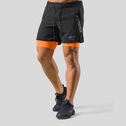 Vibonanza | 2-in-1 Sportshorts Heren met Compressievoering