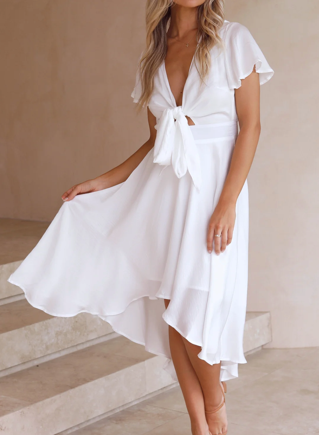 Vibonanza | Elegante Dames Zomerjurk Met V-Hals en Korte Mouw
