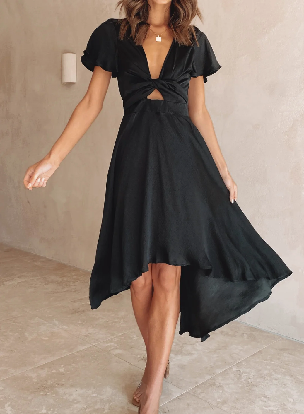 Vibonanza | Elegante Dames Zomerjurk Met V-Hals en Korte Mouw