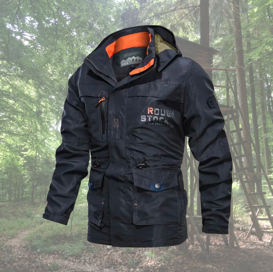 Vibonanza | Heren Outdoor Jas Olijfgroen Met Capuchon