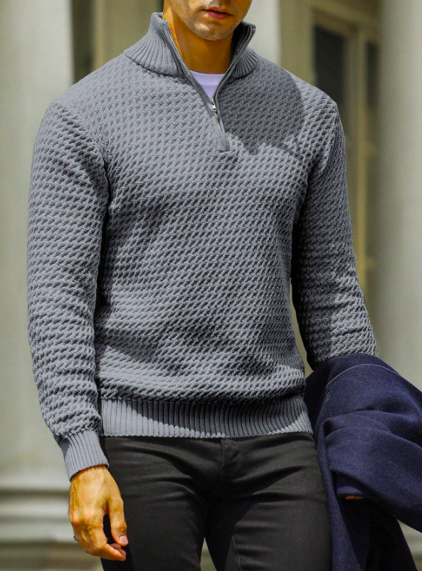 Vibonanza | Heren Half-Zip Trui Navy