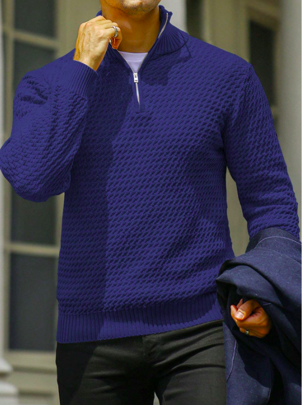 Vibonanza | Heren Half-Zip Trui Navy