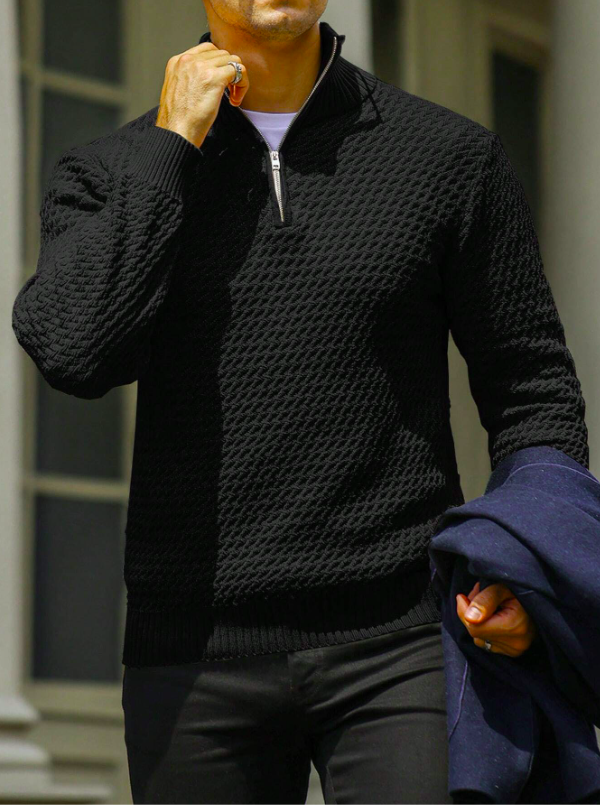 Vibonanza | Heren Half-Zip Trui Navy