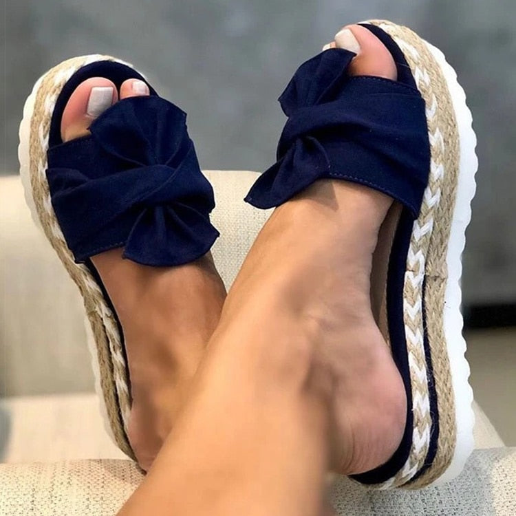 Vibonanza | Dames Zomerse Espadrilles met Strik