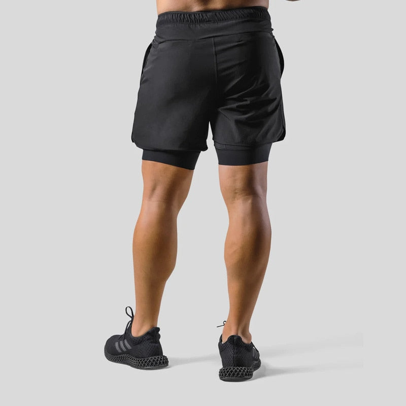 Vibonanza | 2-in-1 Sportshorts Heren met Compressievoering