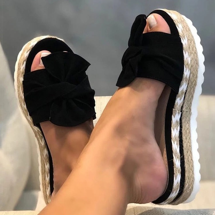 Vibonanza | Dames Zomerse Espadrilles met Strik