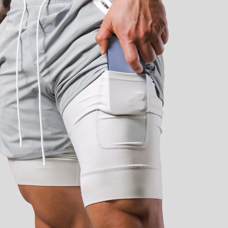 Vibonanza | 2-in-1 Sportshorts Heren met Compressievoering
