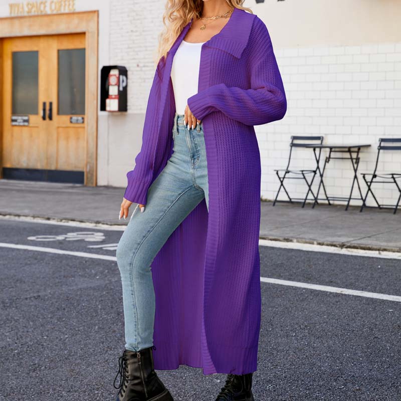 Vibonanza | Dames Lang Gebreid Vest Off-White