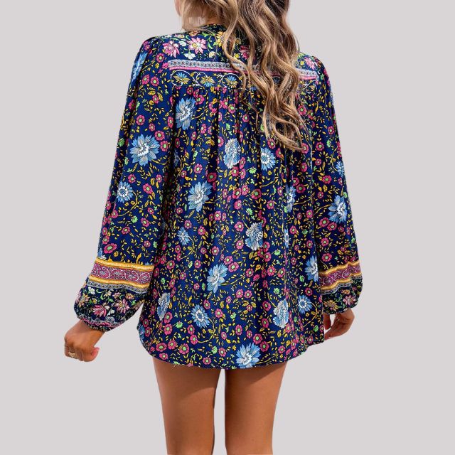 Vibonanza | Bohemian damesblouse met paisleyprint